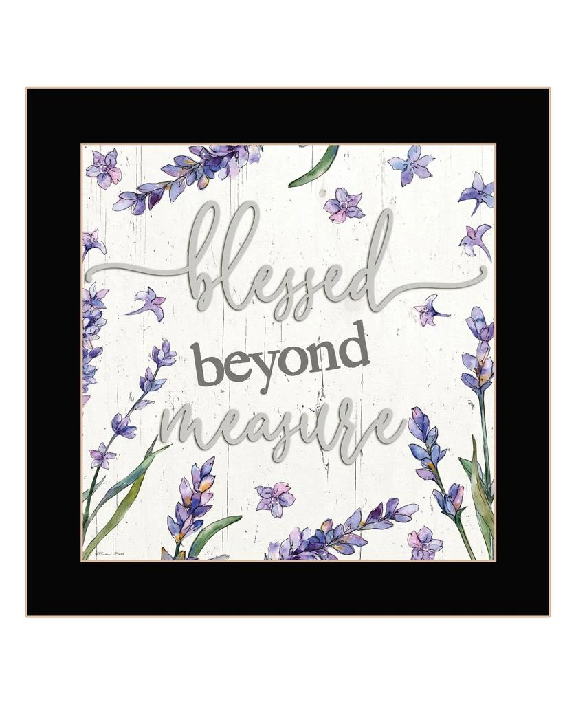 Hivvago Blessed Beyond Measure Black Framed Print Wall Art 2