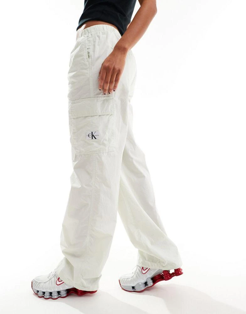 Calvin Klein Calvin Klein Jeans cargo trouser in white 4