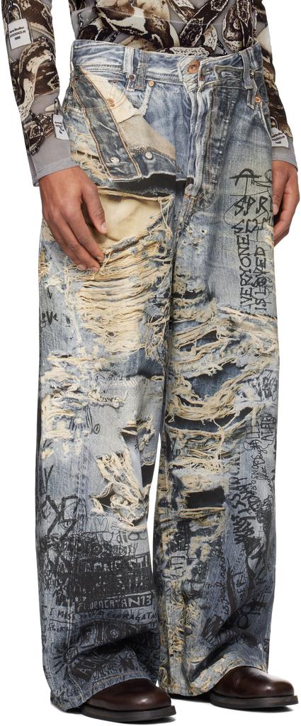 Acne Studios Blue Super Baggy Fit 2023 Jeans - Pants - BeyondStyle