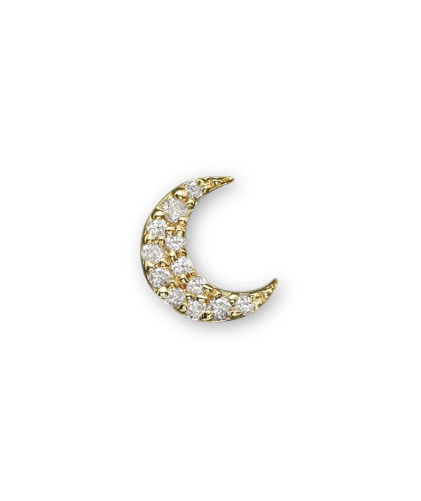 Meira T 14K Yellow Gold Single Stud Moon Earring 1
