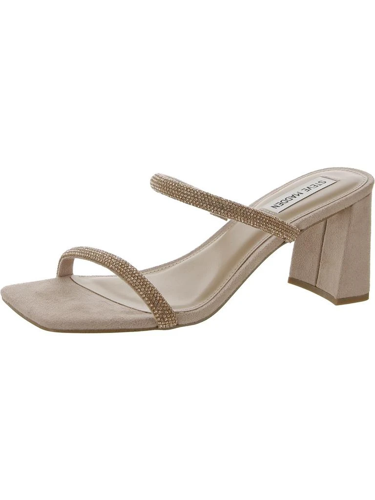 Steve Madden LiLah Womens Slip On Strappy Block Heels 9