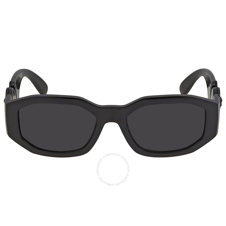 Versace Dark Gray Geometric Unisex Sunglasses VE4361 536087 53