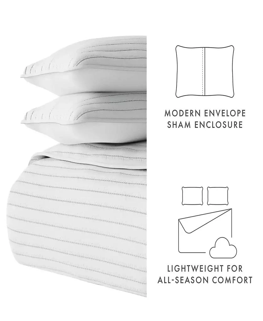 IENJOY HOME Stripe Stitch 2-Pc. Quilt Set 14