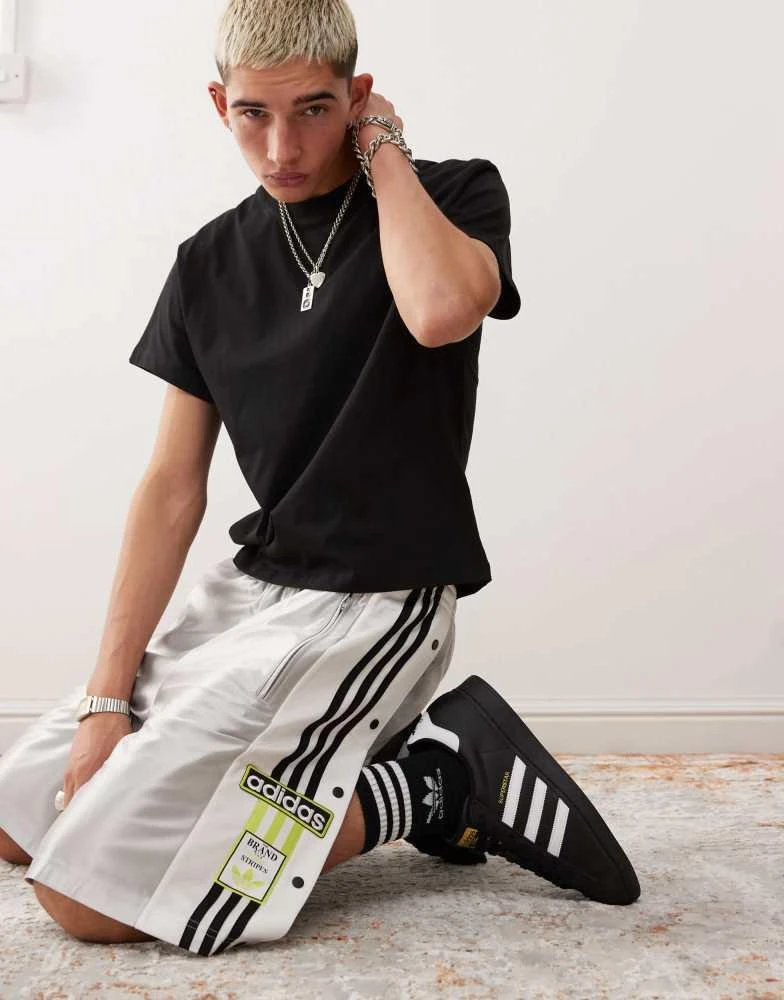 Adidas adidas Originals megabreak shorts in silver 1