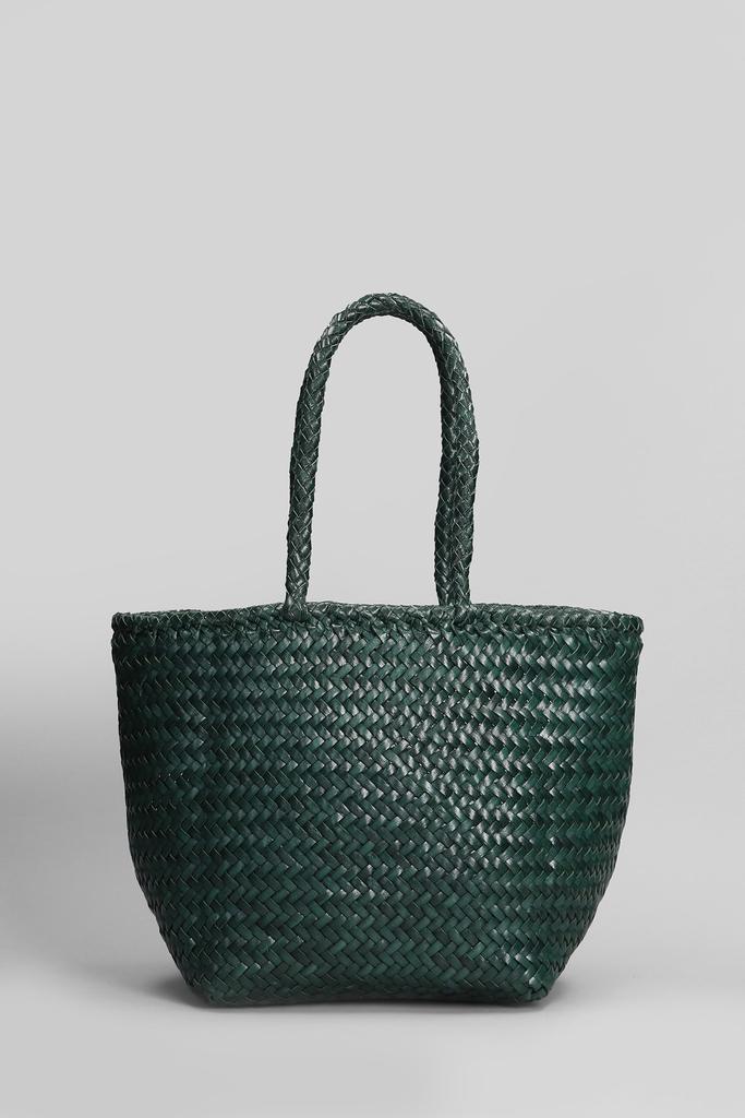 DRAGON DIFFUSION Grace Basket Small Tote In Green Leather