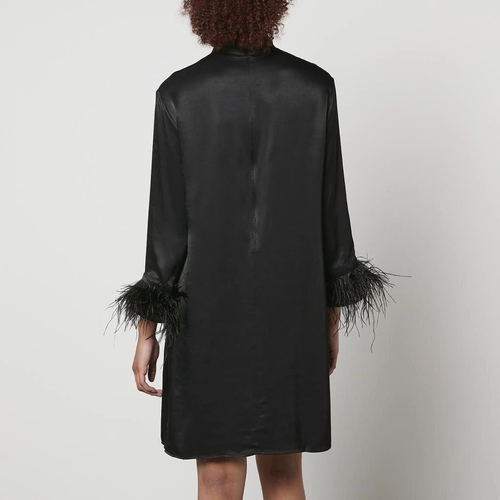 Sleeper Sleeper Party Shirt Feather-Trimmed Satin Dress 2