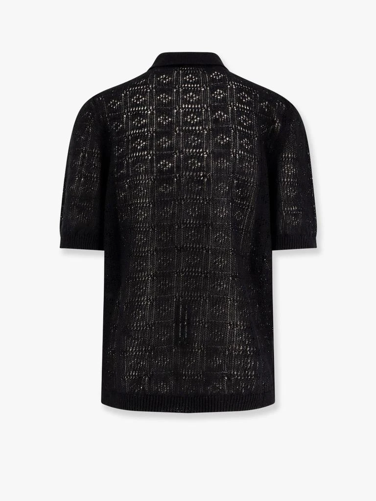 LANEUS Perforated linen and cotton cardigan 2