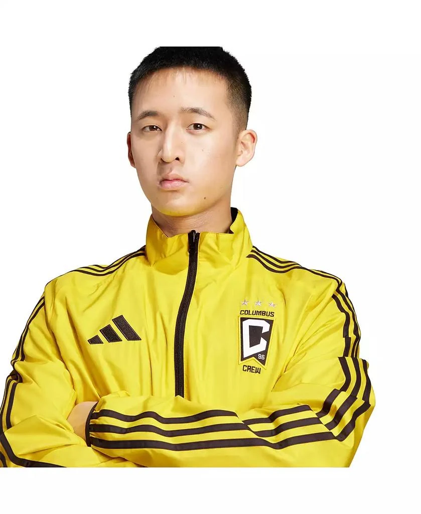 Adidas Men's Gold/Black Columbus Crew 2025 Anthem Reversible Full-Zip Jacket 4