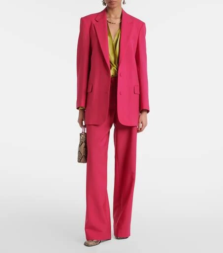 Dries Van Noten Wool and mohair twill straight pants 2