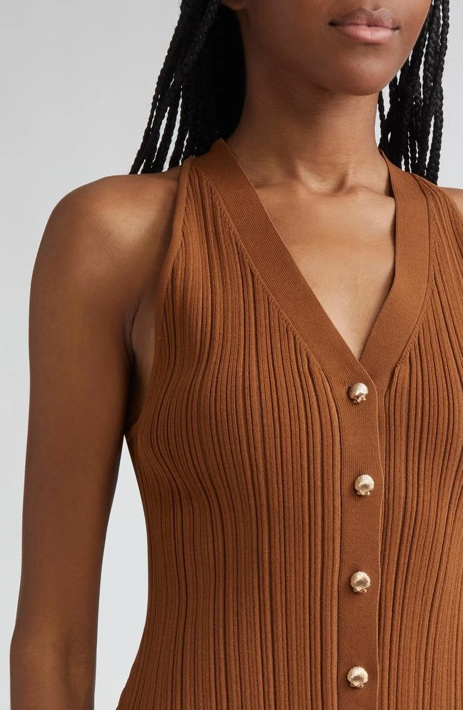 VERONICA BEARD Dax Variegate Rib Sweater Vest 5