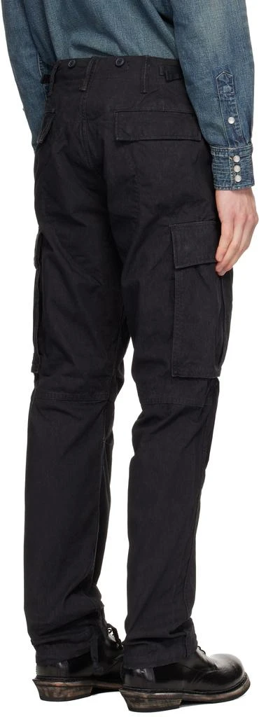 RRL Black Surplus Poplin Cargo Pants 3