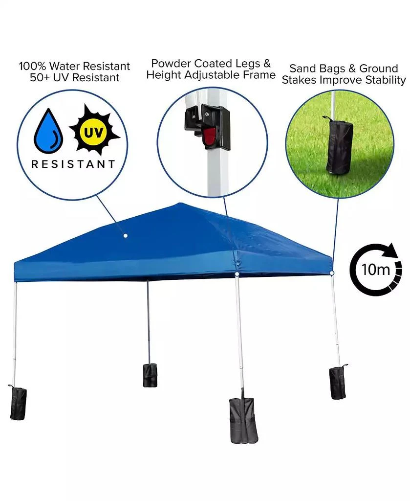 EMMA+OLIVER Outdoor Event/Tailgate Tent Set With Pop Up Event Canopy And Wheeled Case And Bi-Fold Table With Carrying Handle 8