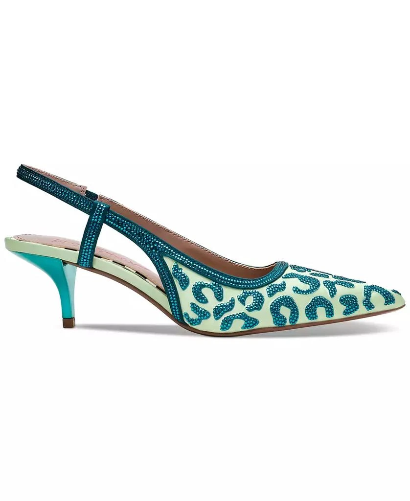 Betsey Johnson Women's Nahla Pointed-Toe Slingback Kitten-Heel Pumps 2
