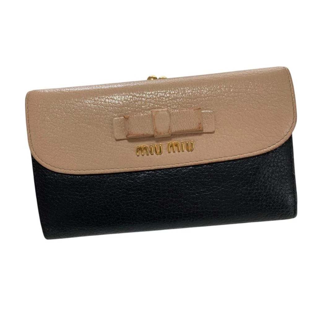 Miu Miu pink Leather Wallet (Bi-Fold) (Pre-Owned)
