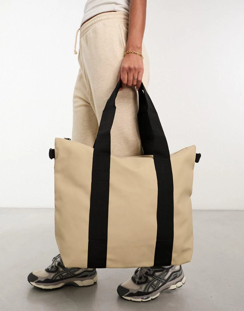 RAINS Rains 14160 unisex waterproof tote bag mini in sand 2