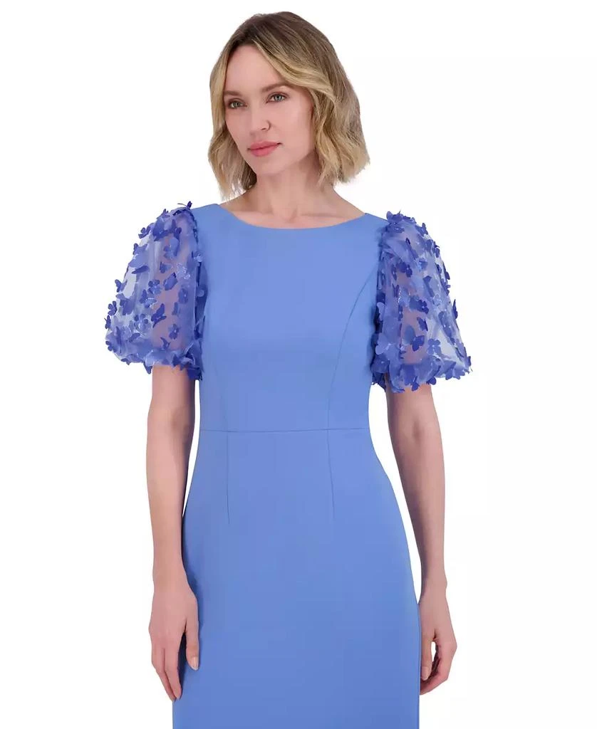 eliza j blue ruffle dress Eliza J Sleeveless Cascading-Ruffle Gown  DGFOutlet