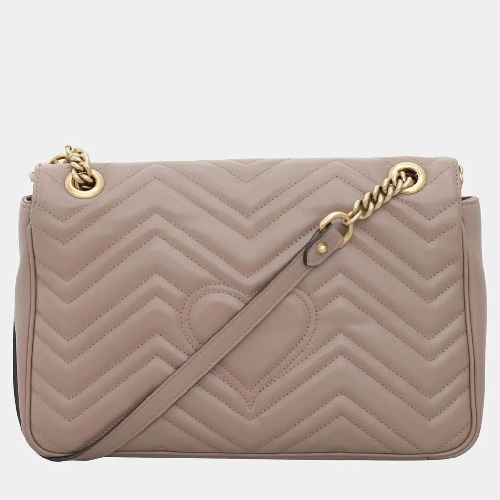 Gucci Gucci Nude Pink Leather GG Marmont Medium Shoulder Bag 4