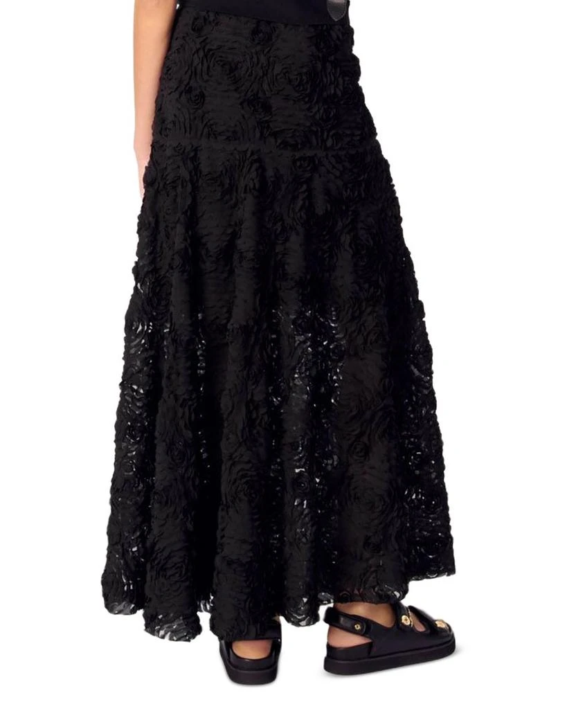 Maje Long Embroidered Skirt 3