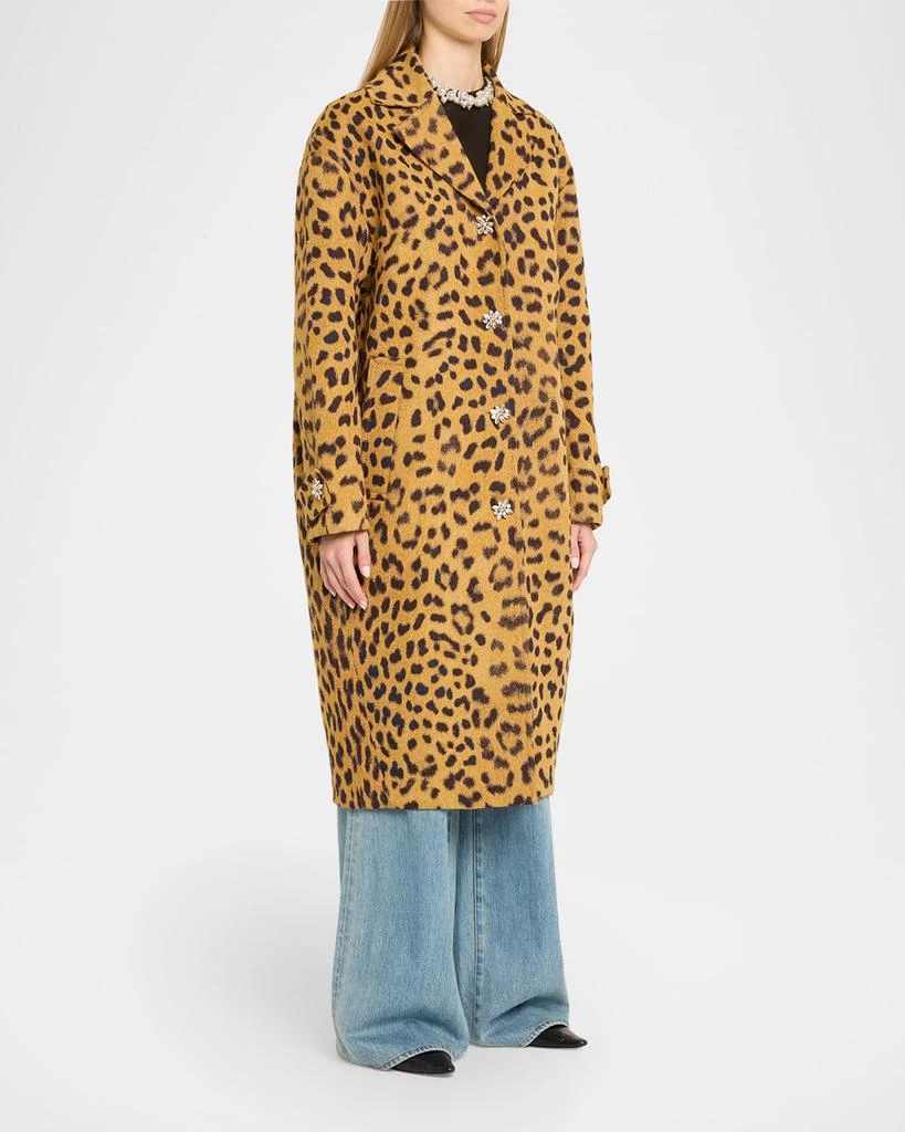 Zimmermann Crush Leopard Jacquard Barrel Coat 5