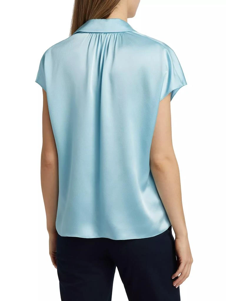 Vince Cap-Sleeve Silk Blouse 5