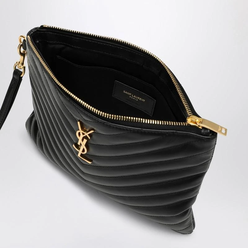 Yves Saint Laurent Black Cassandre clutch in matelassé leather 5