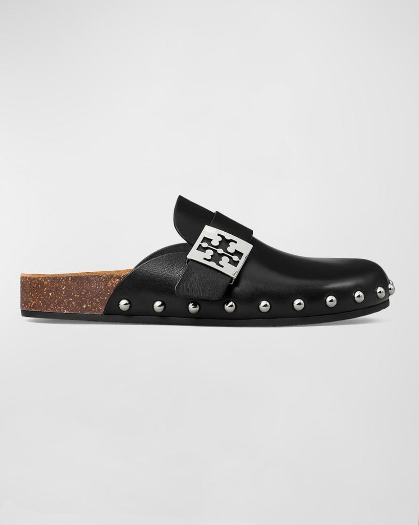 Tory Burch Mellow Leather Buckle Slide Mules