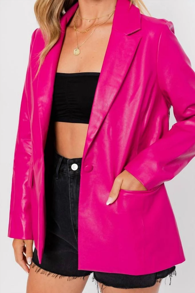 LE LIS Le Lis - Dylan Vegan Leather Blazer 6