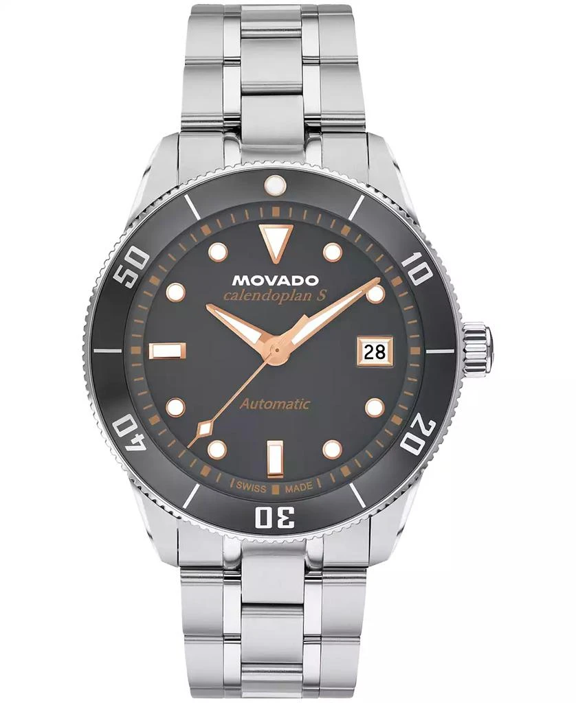 Movado Men's Calendoplan S Swiss Automatic Stainless-Steel Watch, 40mm 1