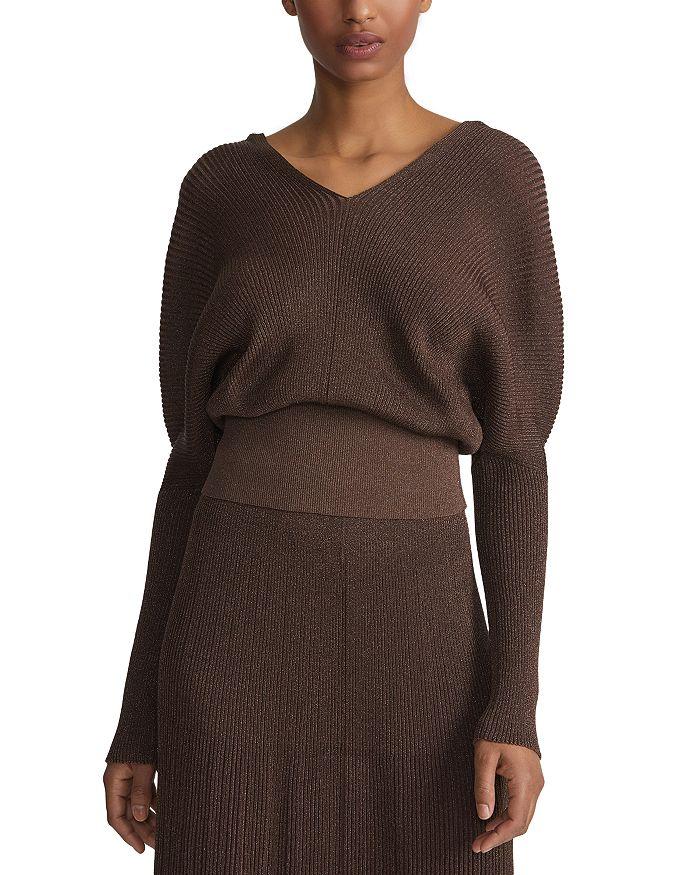 Lafayette 148 New York Ribbed Drop Shoulder Top