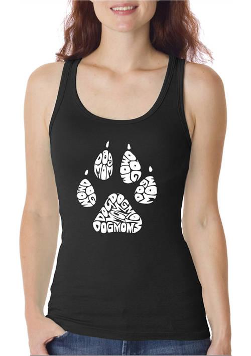 LA Pop Art Pop Art Womens Word Art Tank Top   Dog Mom