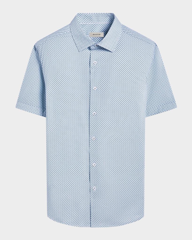 BUGATCHI Men's Miles OoohCotton Geometric Short-Sleeve Shirt