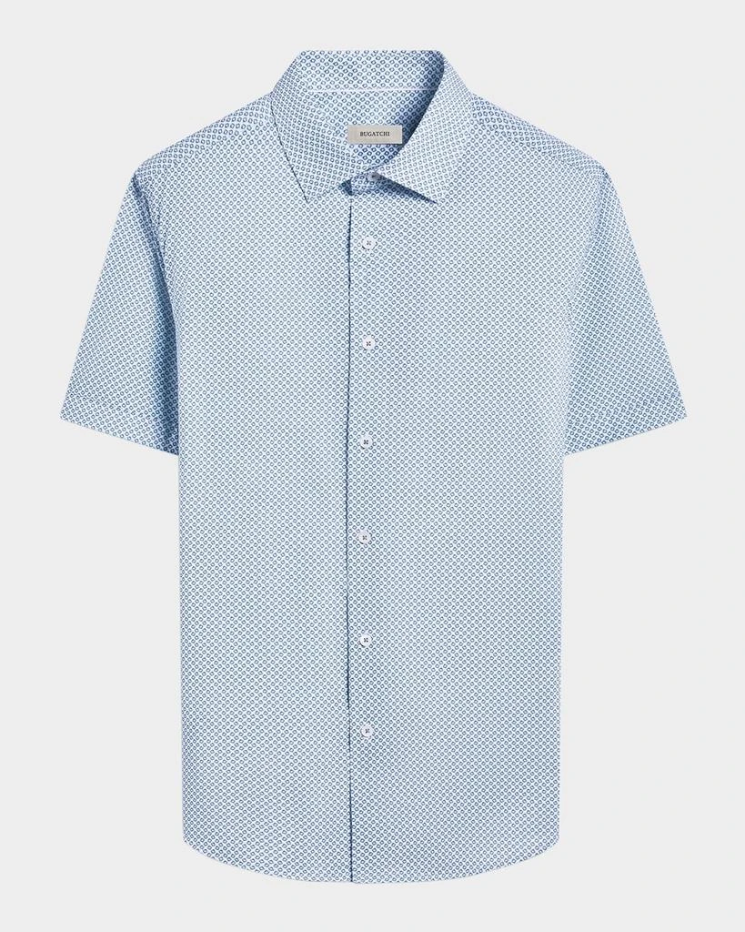 BUGATCHI Men's Miles OoohCotton Geometric Short-Sleeve Shirt 1