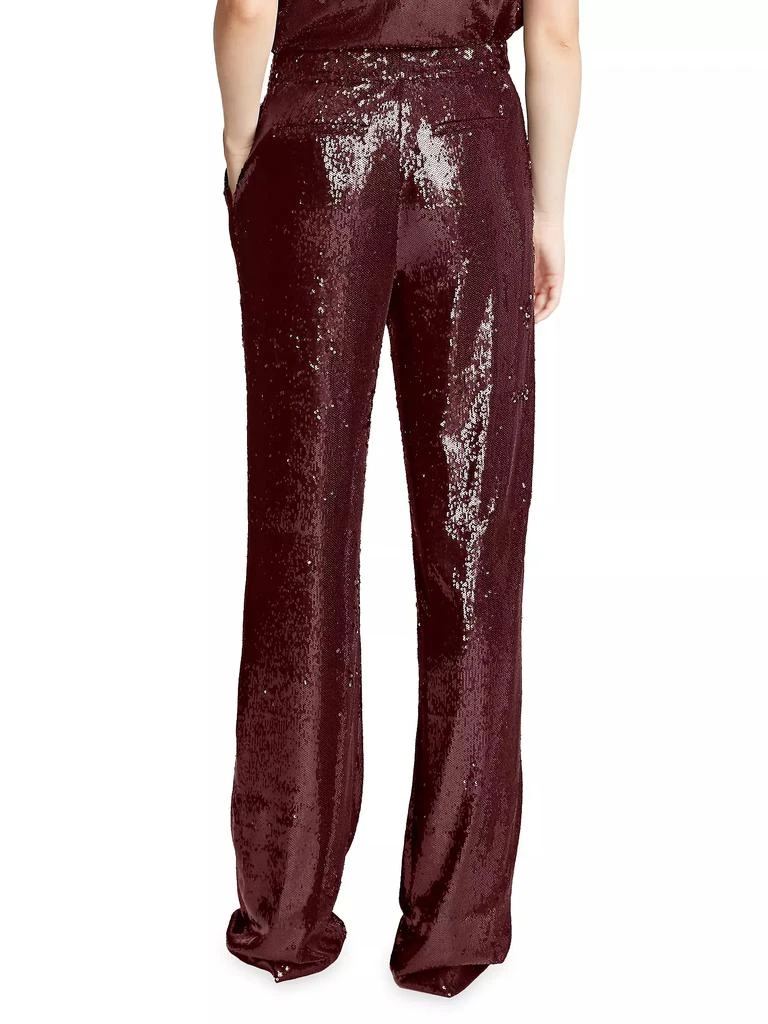 HALSTON Kimberly Mid-Rise Sequin Pants 5