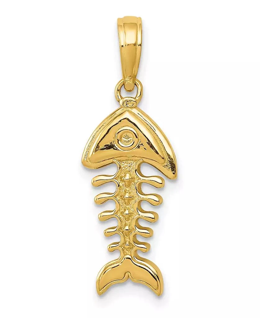 Macy
s Fish Bone Pendant 14k Yellow Gold