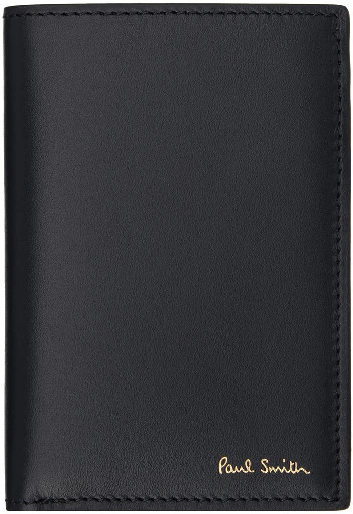 Paul Smith Black Signature Stripe Interior Credit Card Wallet 1