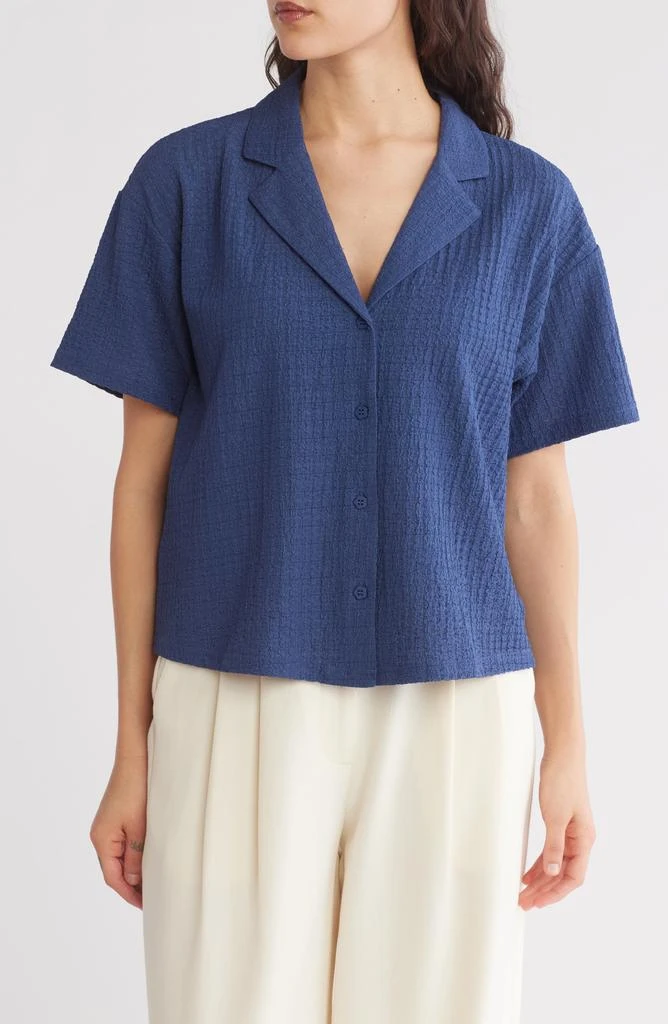 DR2 by Daniel Rainn Short Sleeve Knit Button-Up Shirt 1