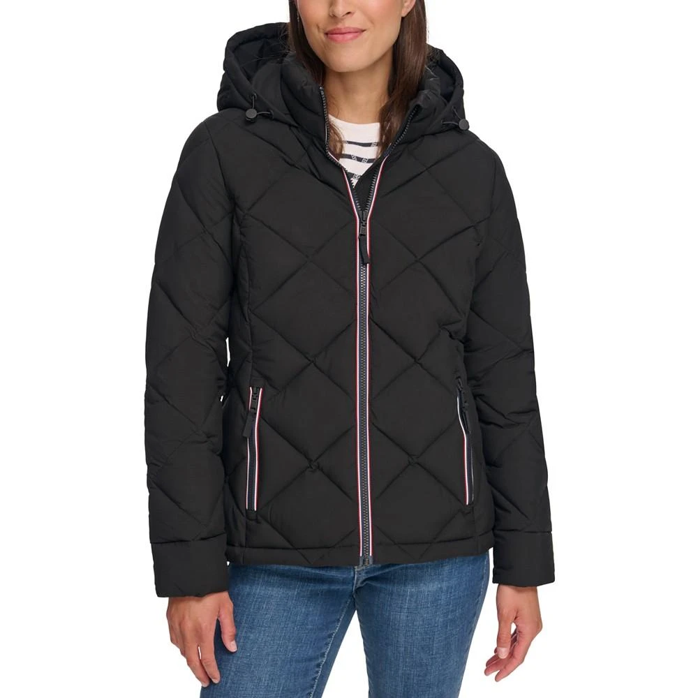 Tommy Hilfiger Women's Diamond Quilted Hooded Packable Puffer Coat, Created for Macy's 1