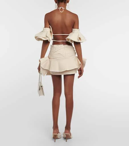 Jacquemus La Brassière Artichaut cotton crop top 3