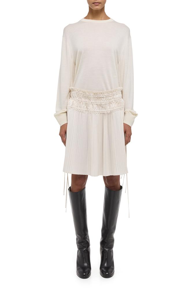 Helmut Lang Pleated Drawstring Waist Skirt