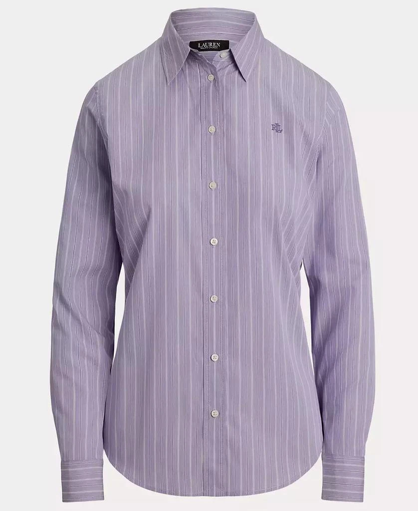 Ralph Lauren Women's Classic-Fit Striped Broadcloth Shirt 5