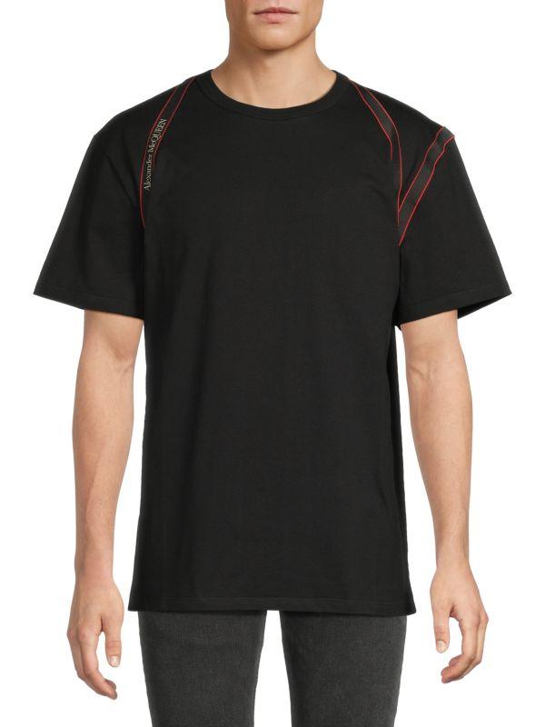 McQueen Logo Tape Cotton T-Shirt