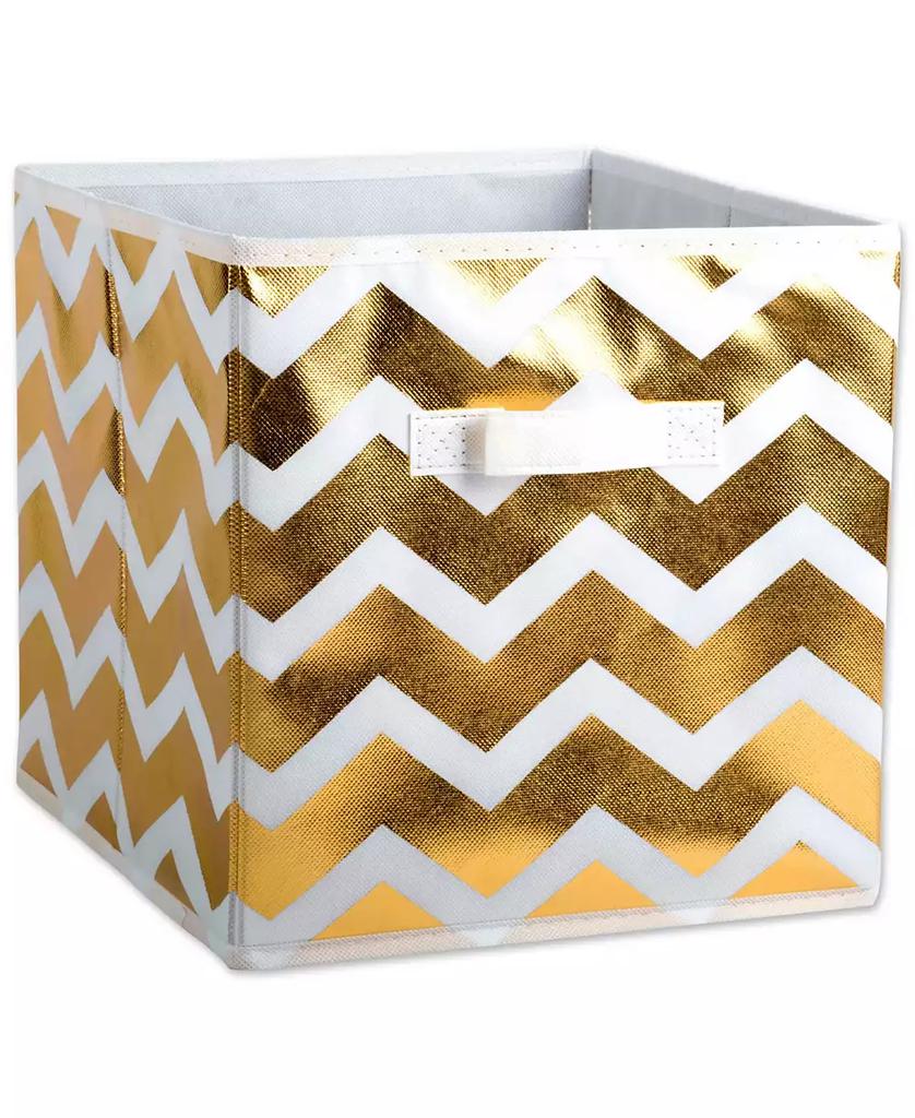 Design Imports Non-woven Polyester Cube Chevron Square Set of 2