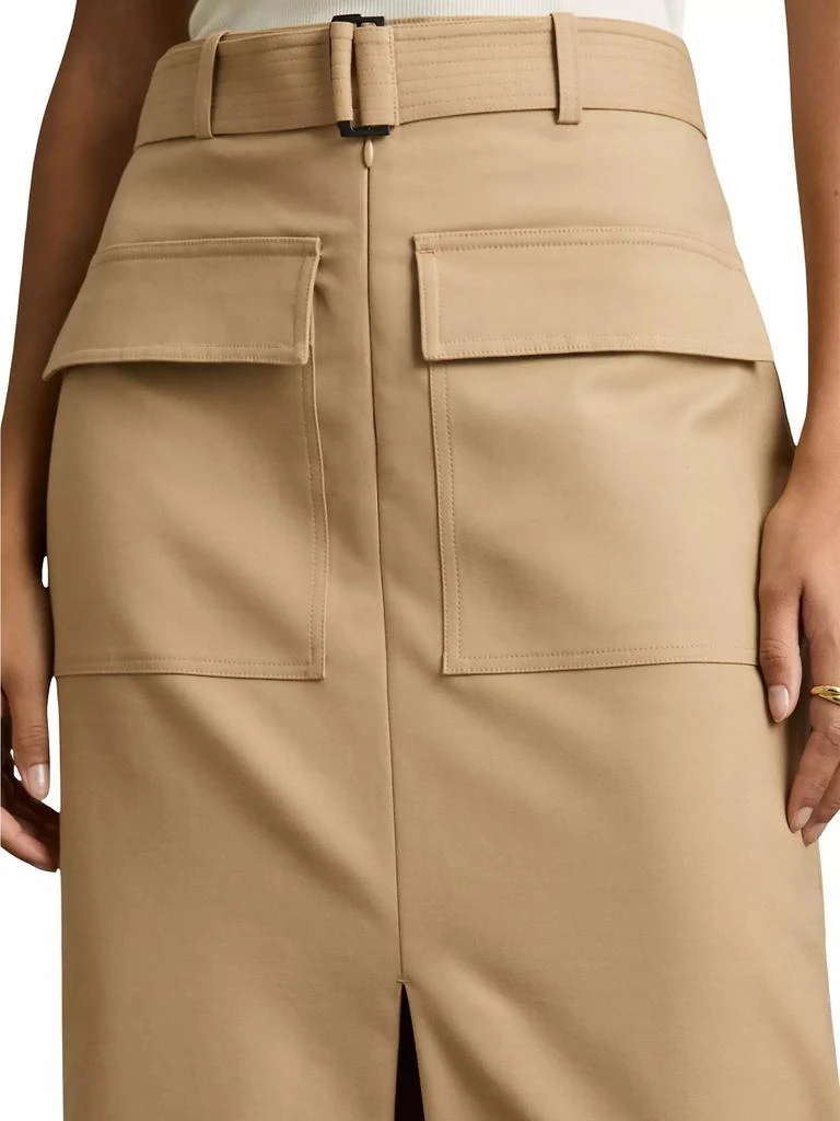 REISS Oakley Cotton-Blend Pencil Skirt 5