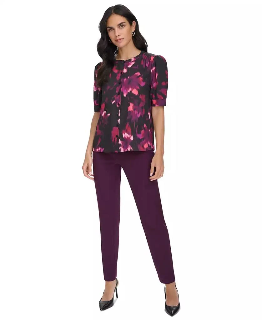 Calvin Klein Women's Short-Sleeve Button-Up Blouse 3