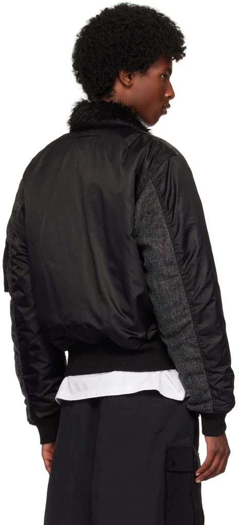 MAHARISHI Black B15 Wool Flight Jacket 3