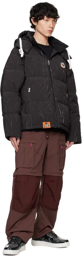 AAPE Black Moonface Logo Camo Hooded Down Jacket 5