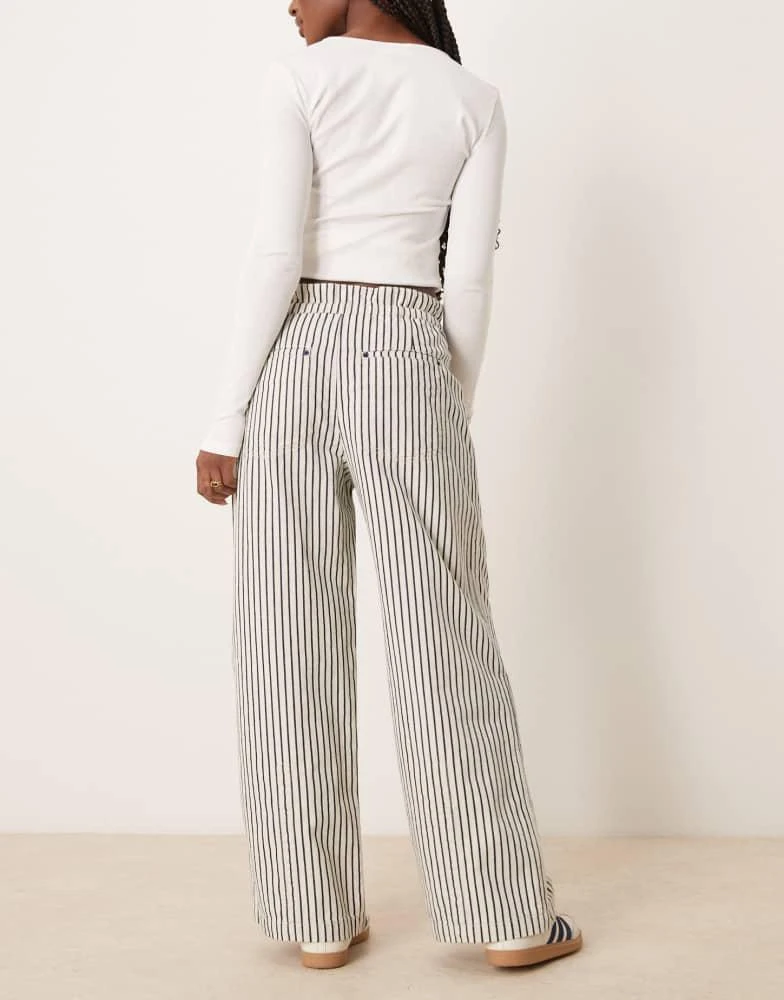 Free People Free People dakota striped cinched waist pull-on jeans in multi 2