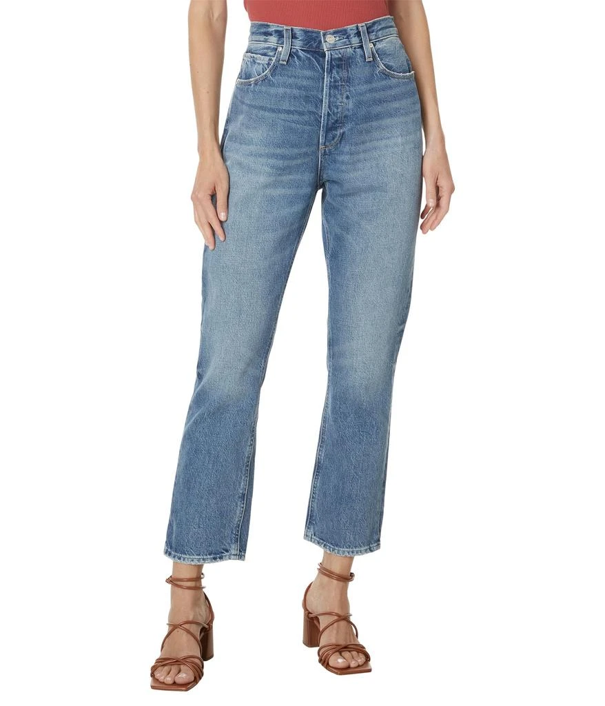 Paige Billy Crop Covered Button Fly in Costar 1