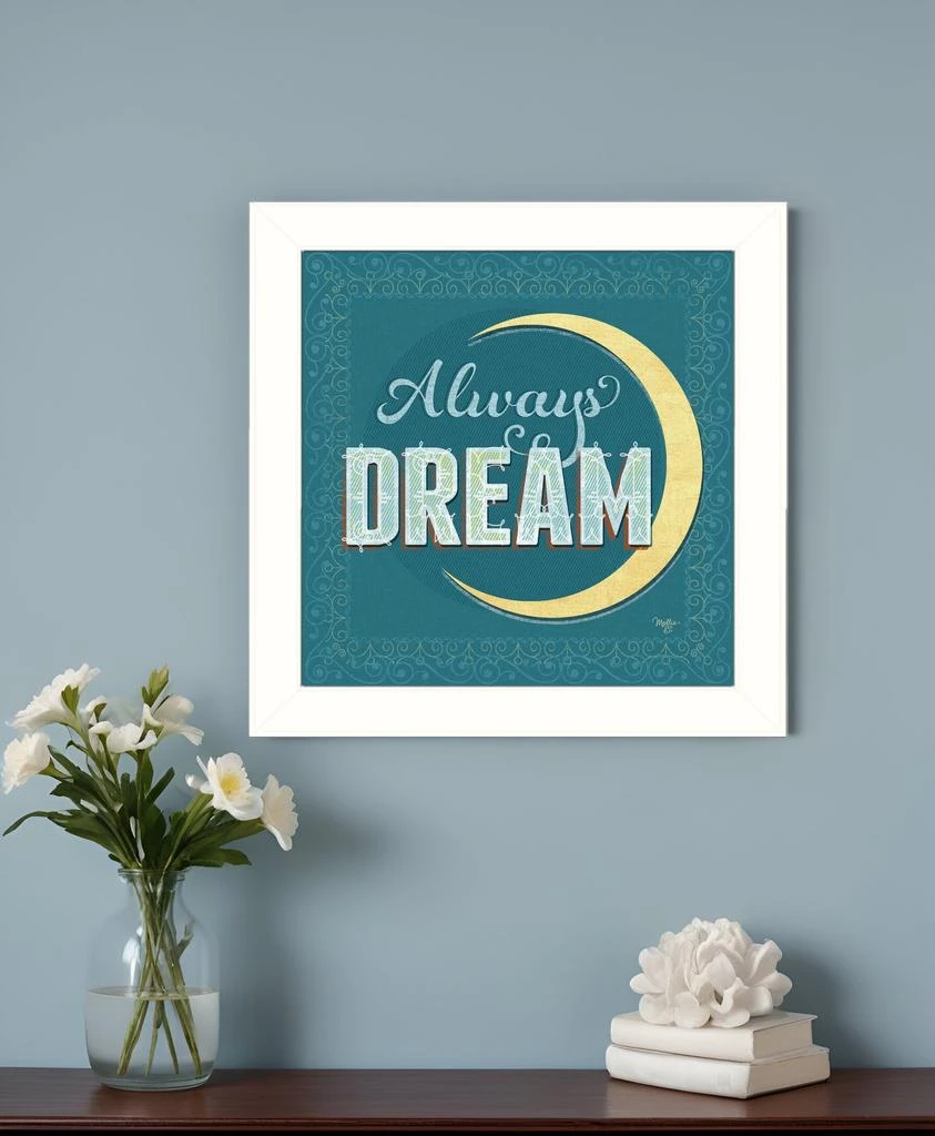 Hivvago Always Dream White Framed Print Wall Art