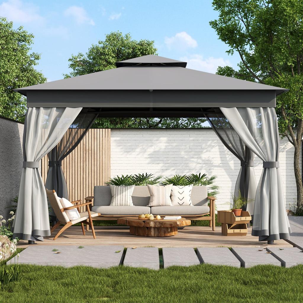 Streamdale Furniture Streamdale 10x12 Outdoor Gazebo Tent with Netting